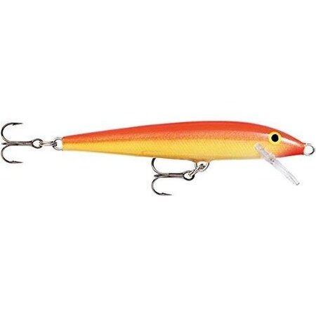 Rapala Original Floating Lure, 3 12, 316 Oz, Gold Fluorescent Red, Floating F09GFR